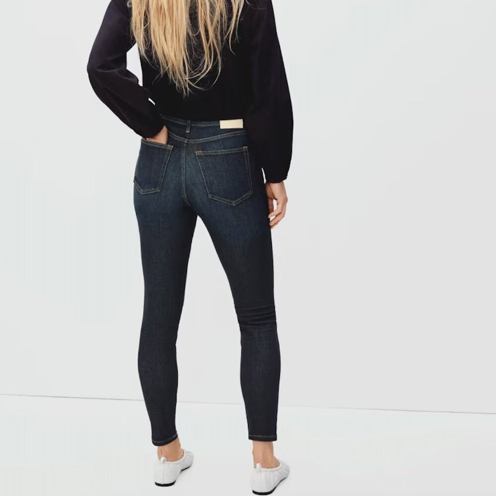 Everlane Authentic Stretch High-Rise Skinny Jean in Deep Indigo Size 30 - Picture 3 of 12